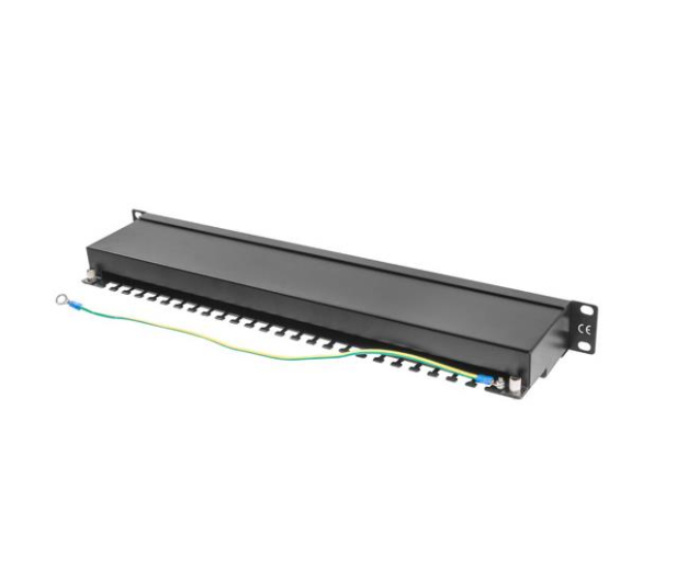 LANBERG Patch Panel 24 Port 1U Kat.5E czarny ekranowany PPS5-1024-B - 457248 - zdjęcie 5